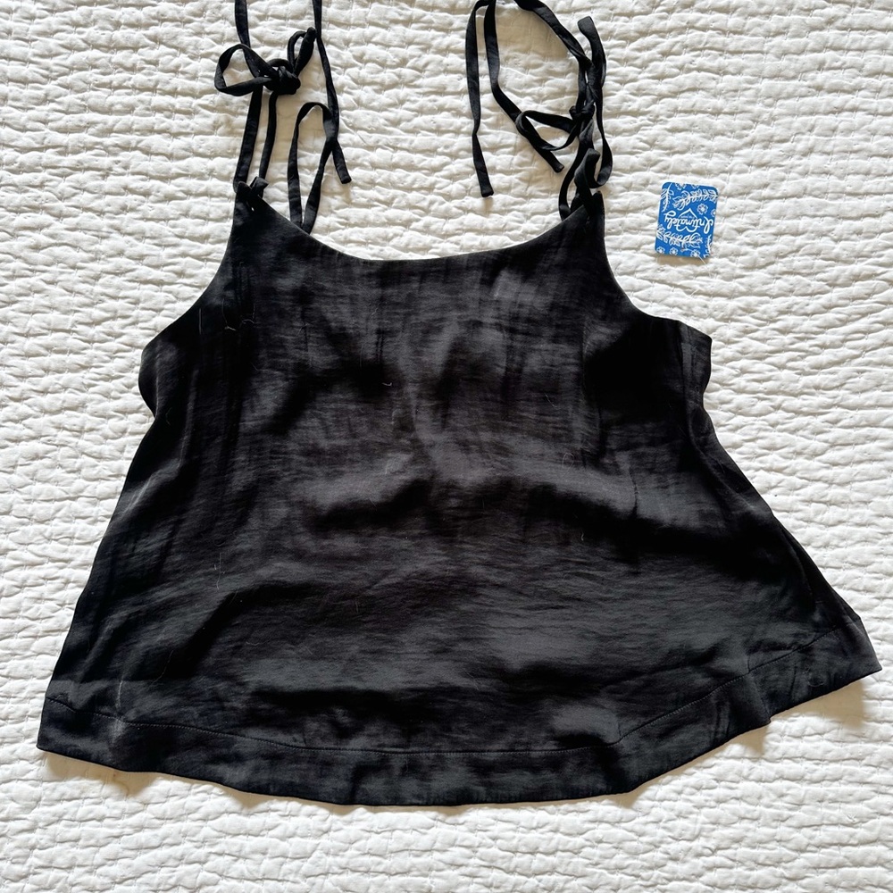 Free People Black Flowy Tank
